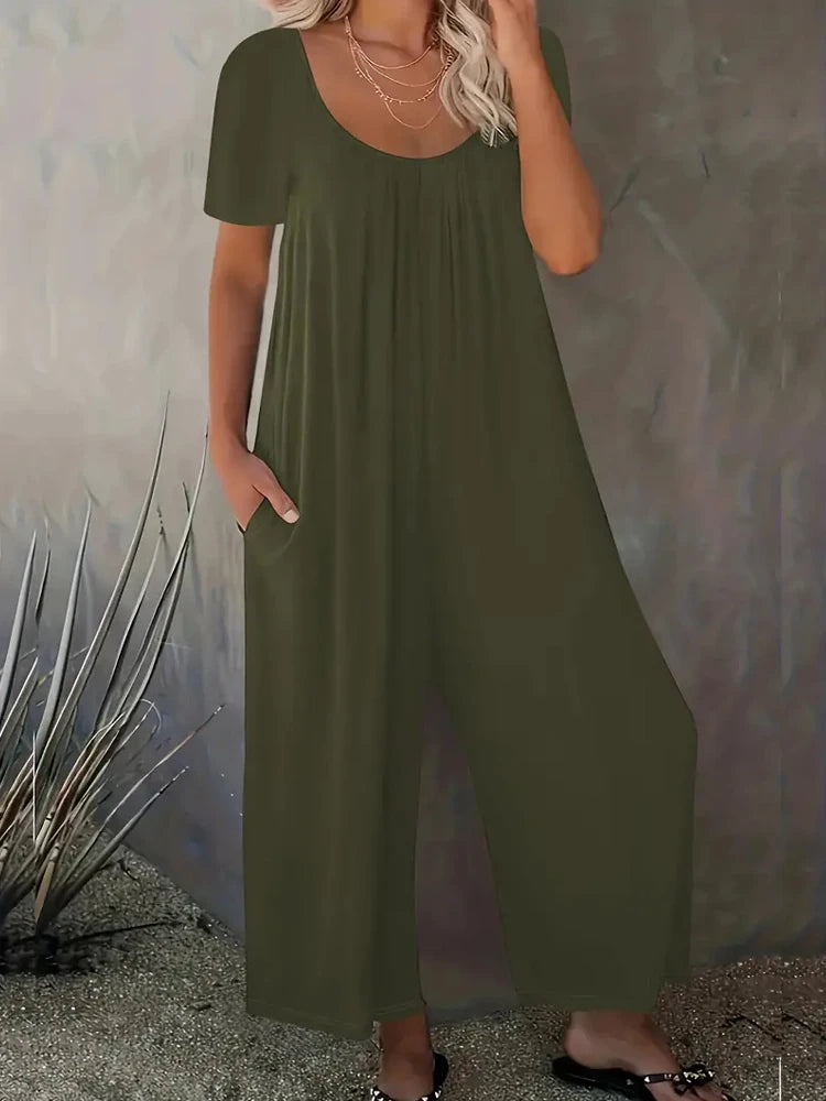 Plus Size Jumpsuit with Pockets Casual