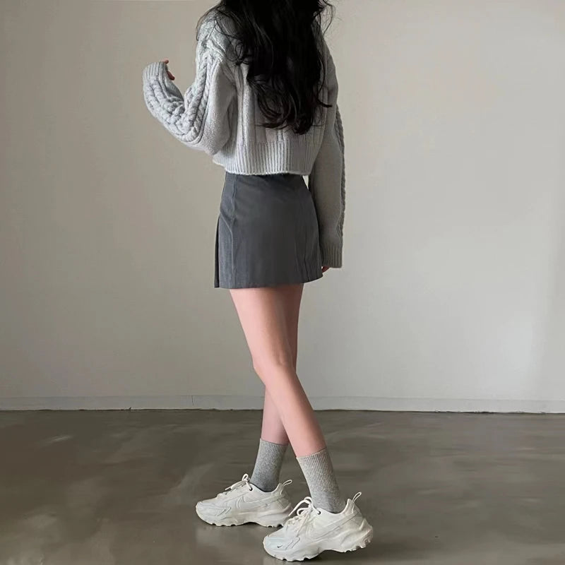 Casual Solid Cardigan Winter Short Coat
