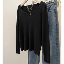 Plus Size Pullover Knitted Warm Sweater Top
