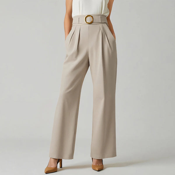 Pants All Season Fashion Decent Sashes Plain