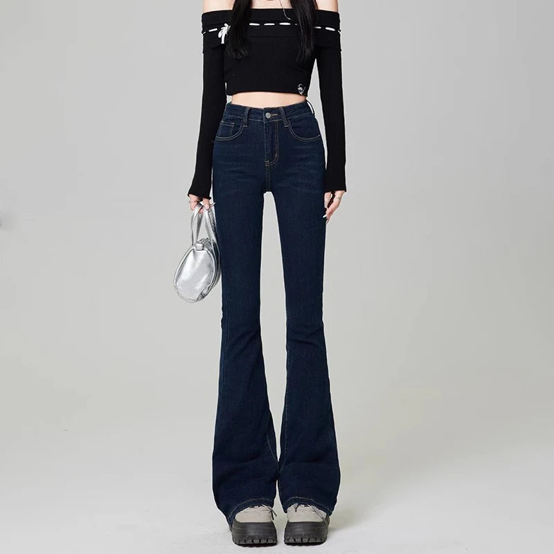 Flare Jeans Fashion Light Blue, Black