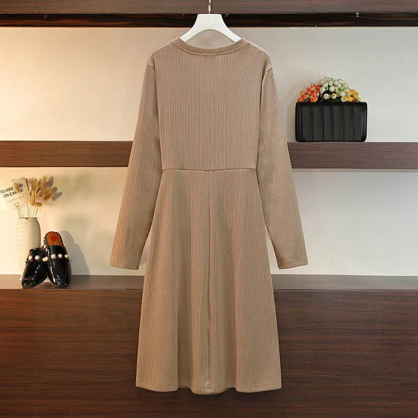 Plus Size Spring Autumn New V-Neck