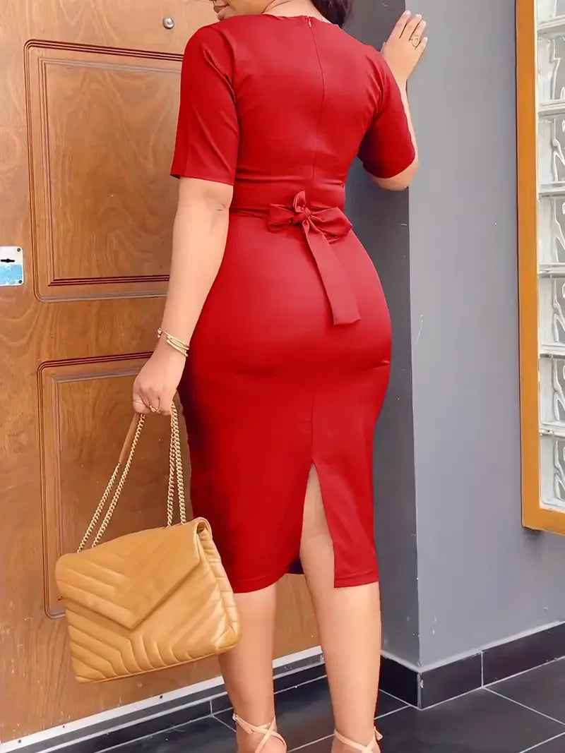 Dresses Elegant High Waist Party Autumn Clothing