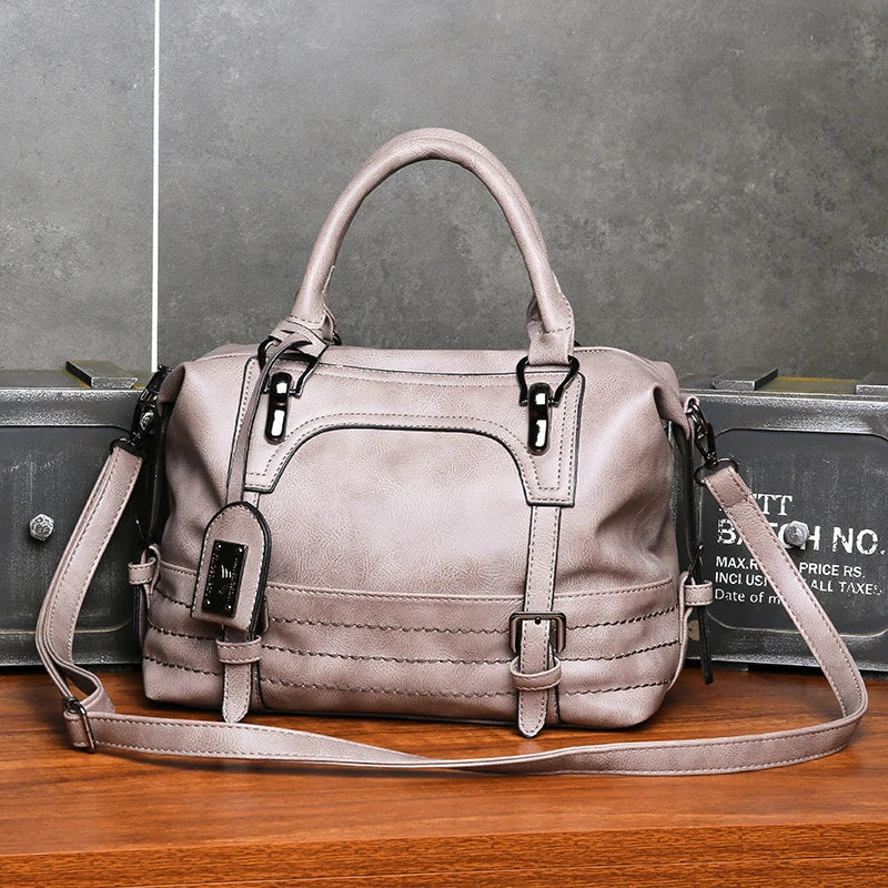 Leather Boston Shoulder Bags Luxury