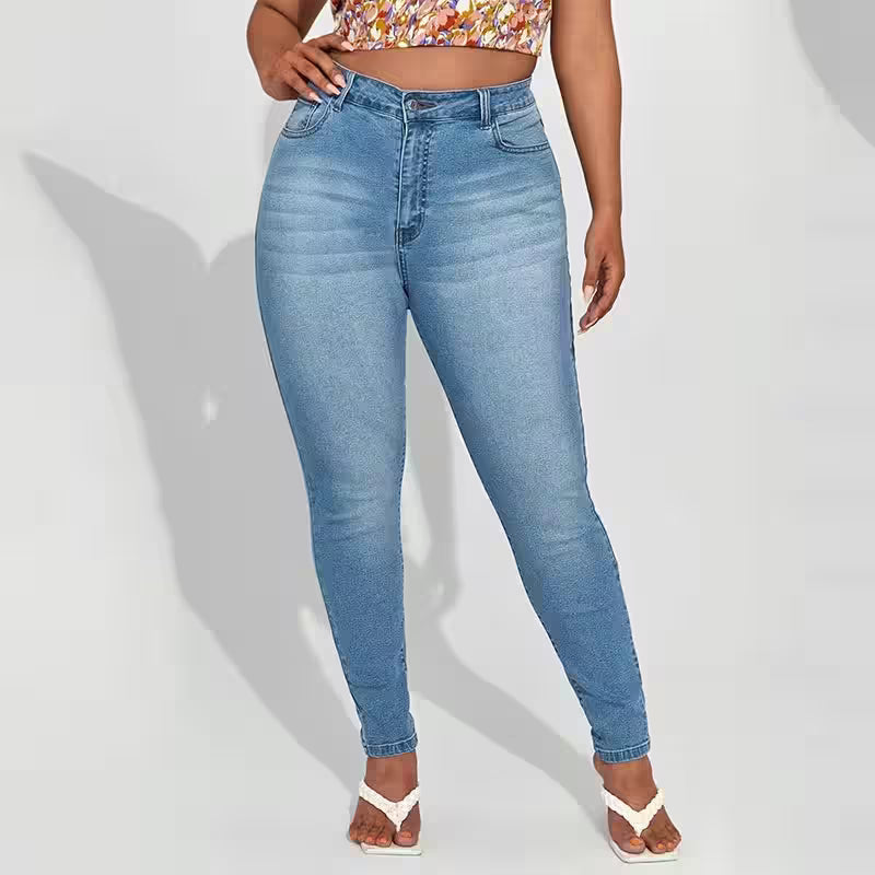 Plus Size Skinny Jeans High Waist Stretch - Additional View 10