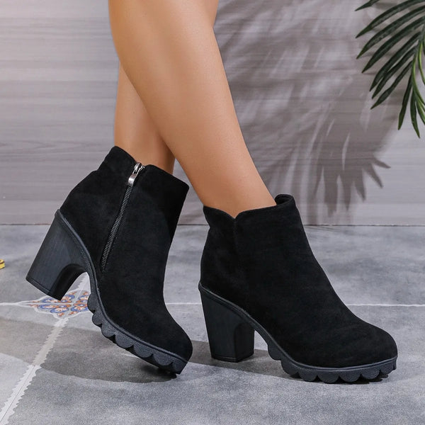 Boots High Quality Zipper Ladies Shoes