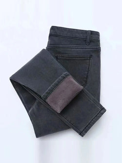 Winter high waist jeans skinny