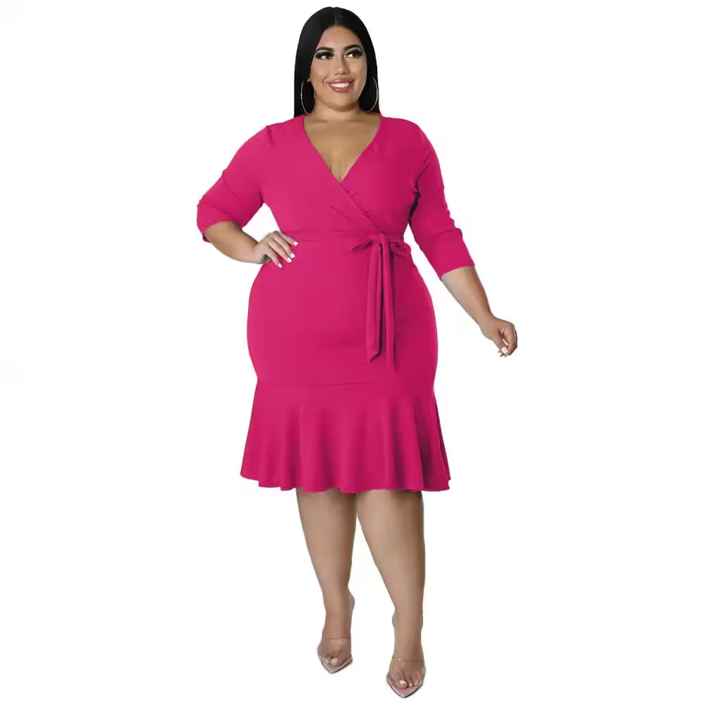 Plus Size Fashionable Sexy V-neck - Women's Fashion - View 5