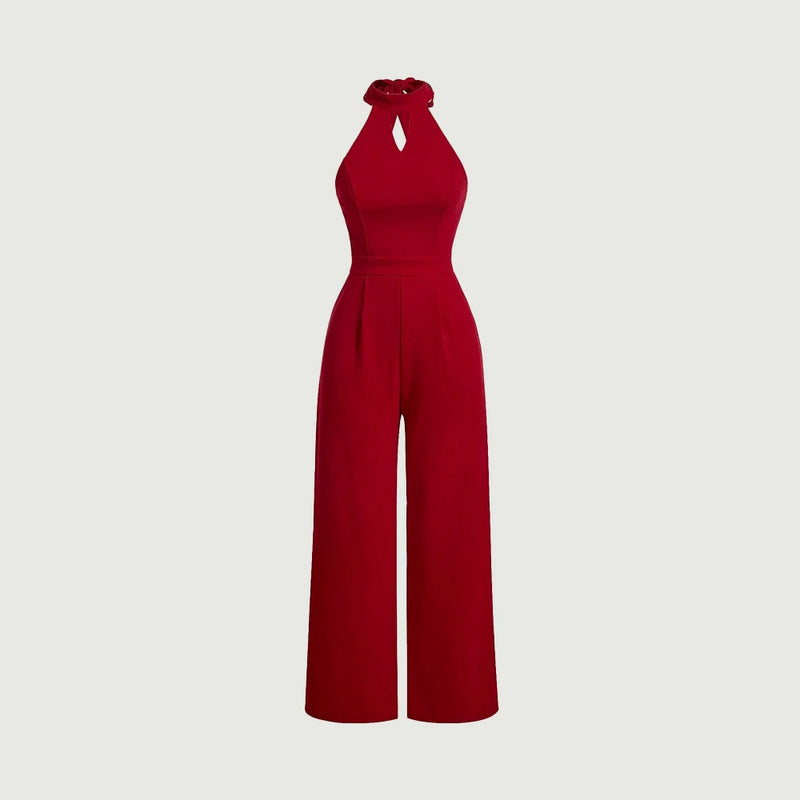 Jumpsuits All Season Fashion Cut-Out Plain