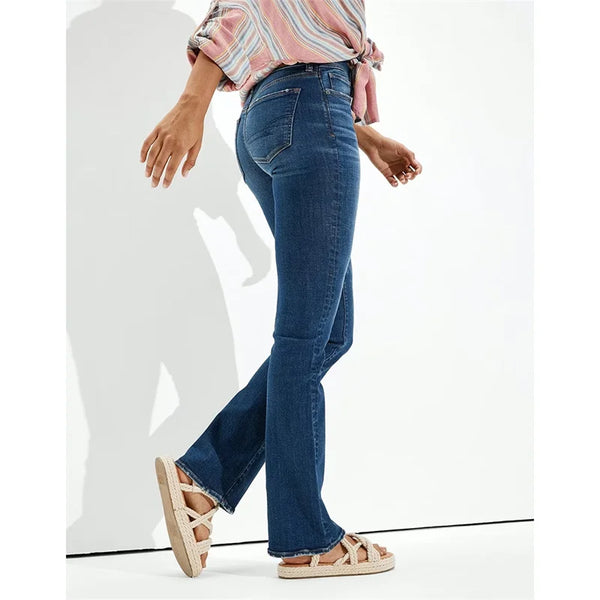 High Waist Hip Lift Straight Jeans