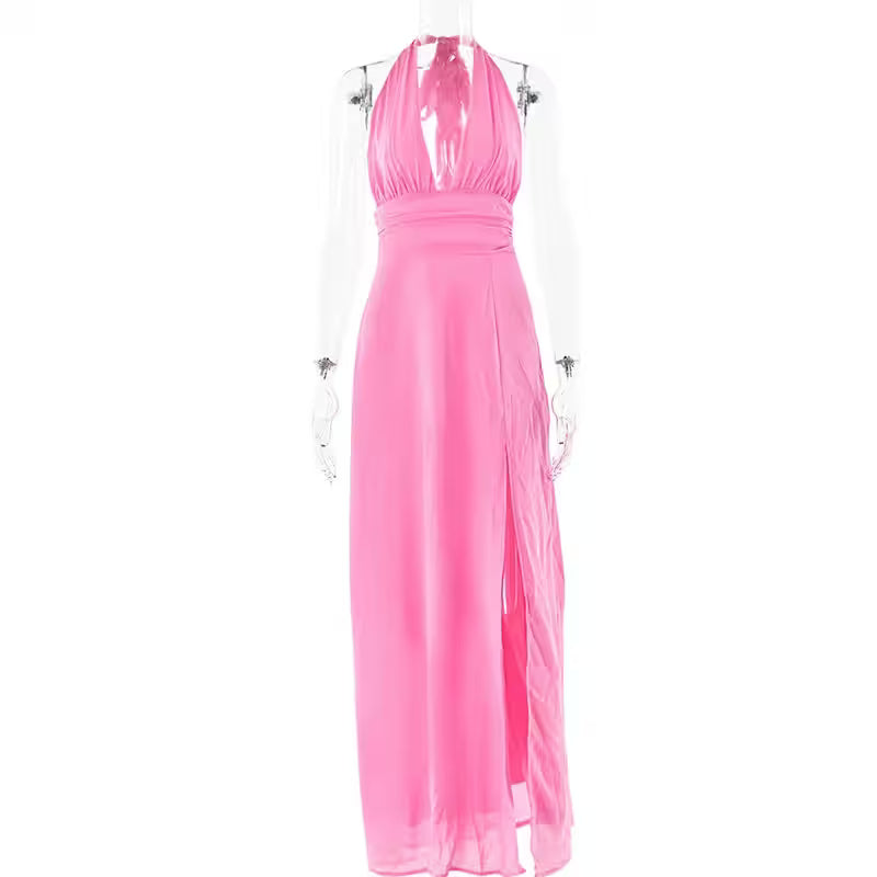 Party Dress Clothing Solid Color Mounted V-neck - Additional View 9