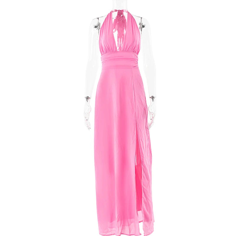 Party Dress Clothing Solid Color Mounted V-neck