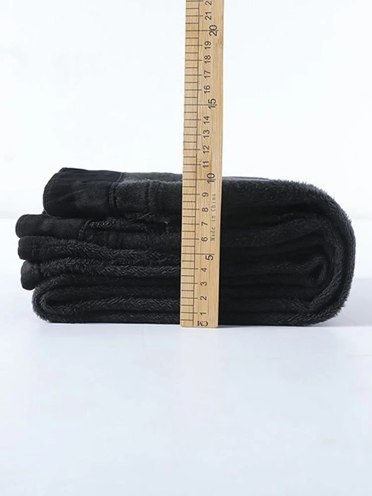 Flare Jeans High Waist Warm Casual - Additional View 2