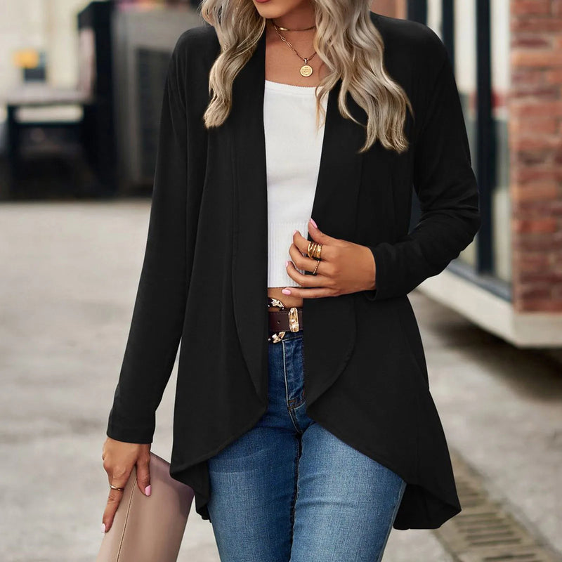 Plus Size Cardigan Lightweight Open Front Long Sleeve Sweater