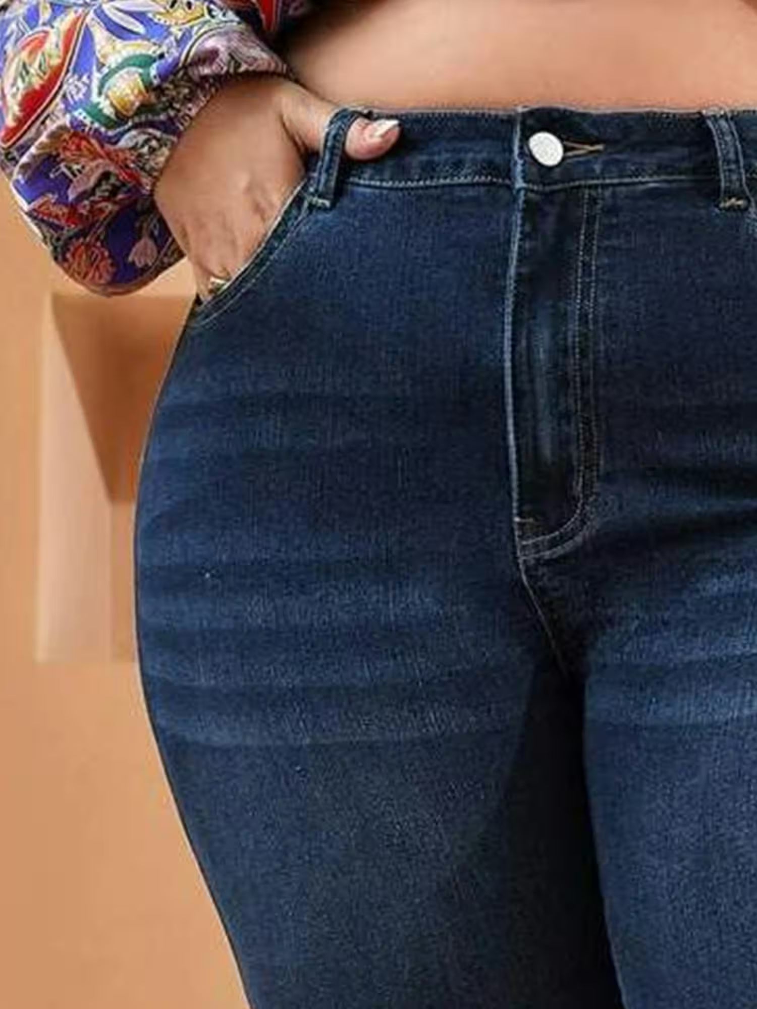 Plus Size Skinny Jeans High Waist Stretch - Additional View 5