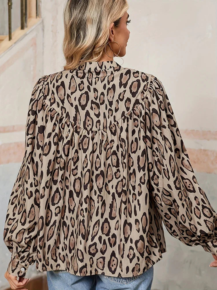 Plus Size 2025 Spring Leopard Print