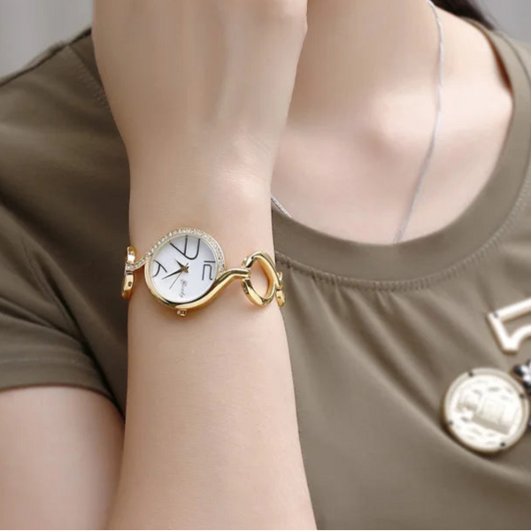 Gold watch luxury fashion diamond