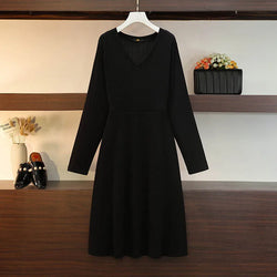 Plus Size Spring Autumn New V-Neck