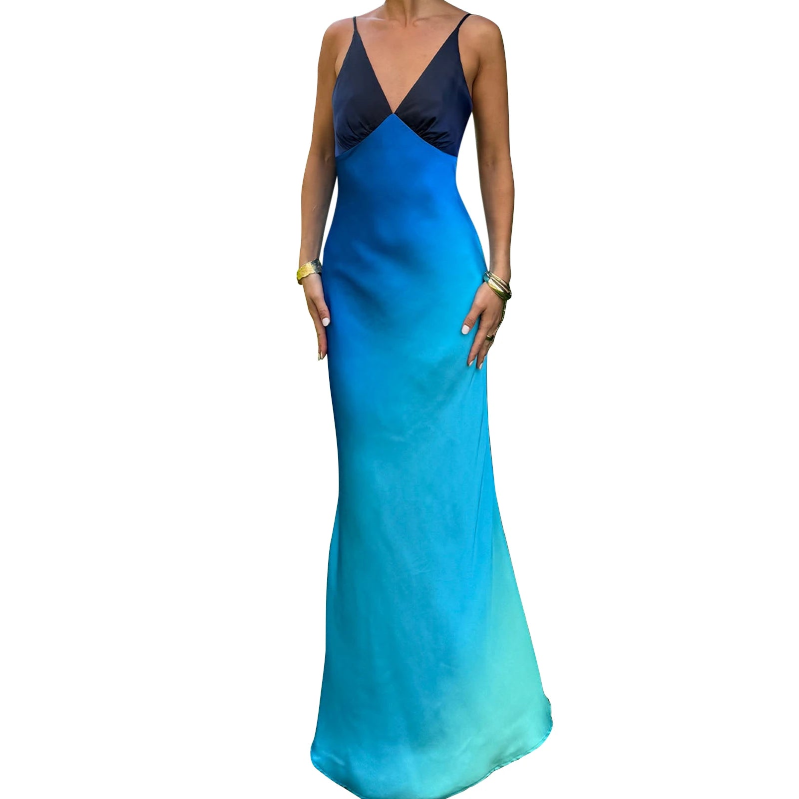 V-Neck Backless Summer Party Dress