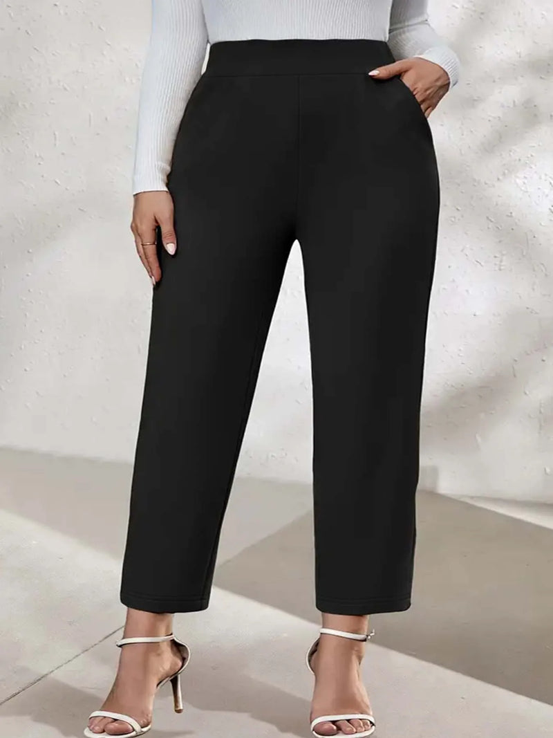 Plus size daily commuting knitted commuter leggings.
