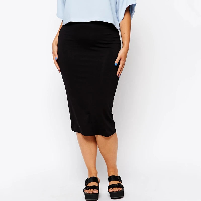 Plus Size Elegant Summer Spring Midi Skirt 6XL 7XL