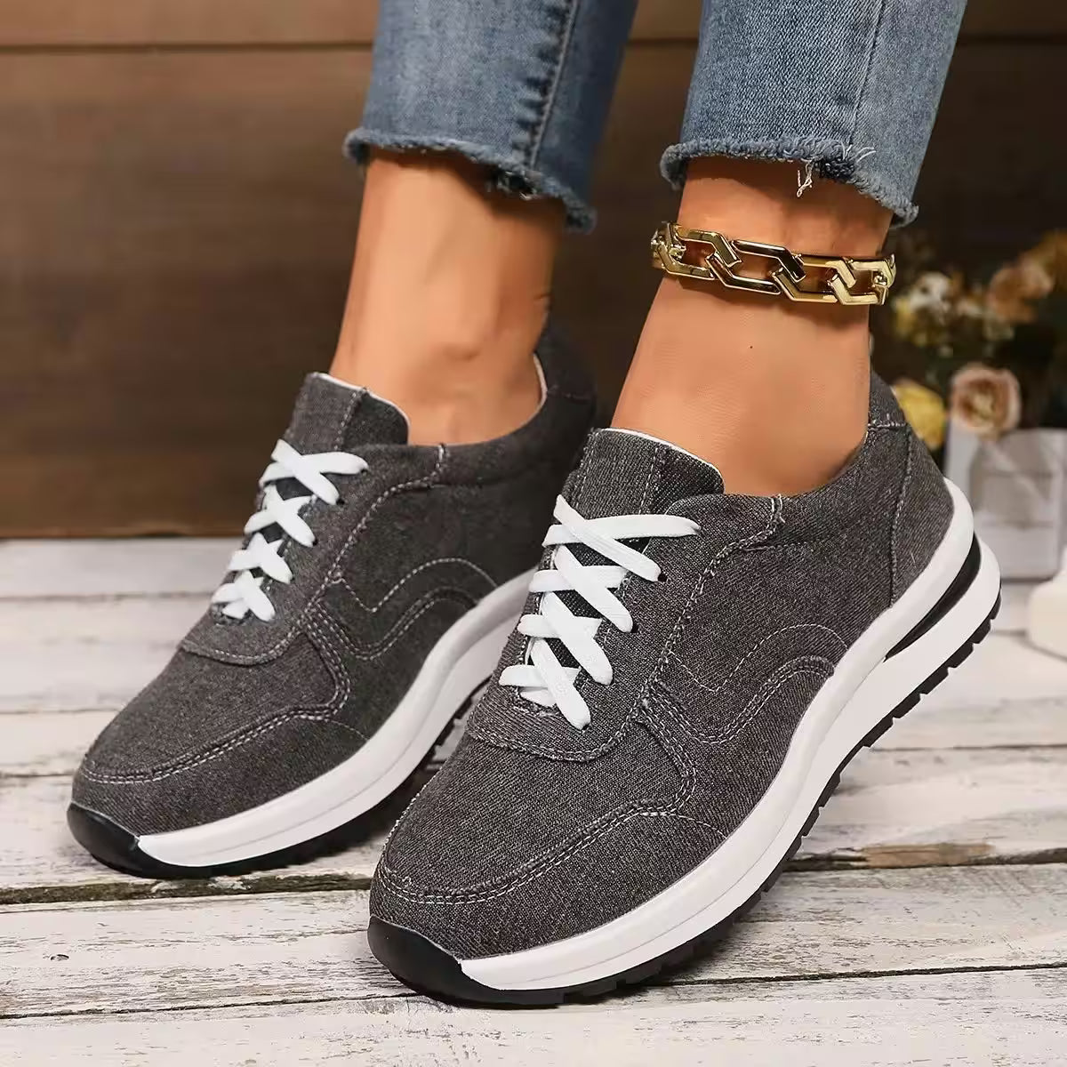 Plus Size 43 Comfortable Casual Female Sneakers - Additional View 4