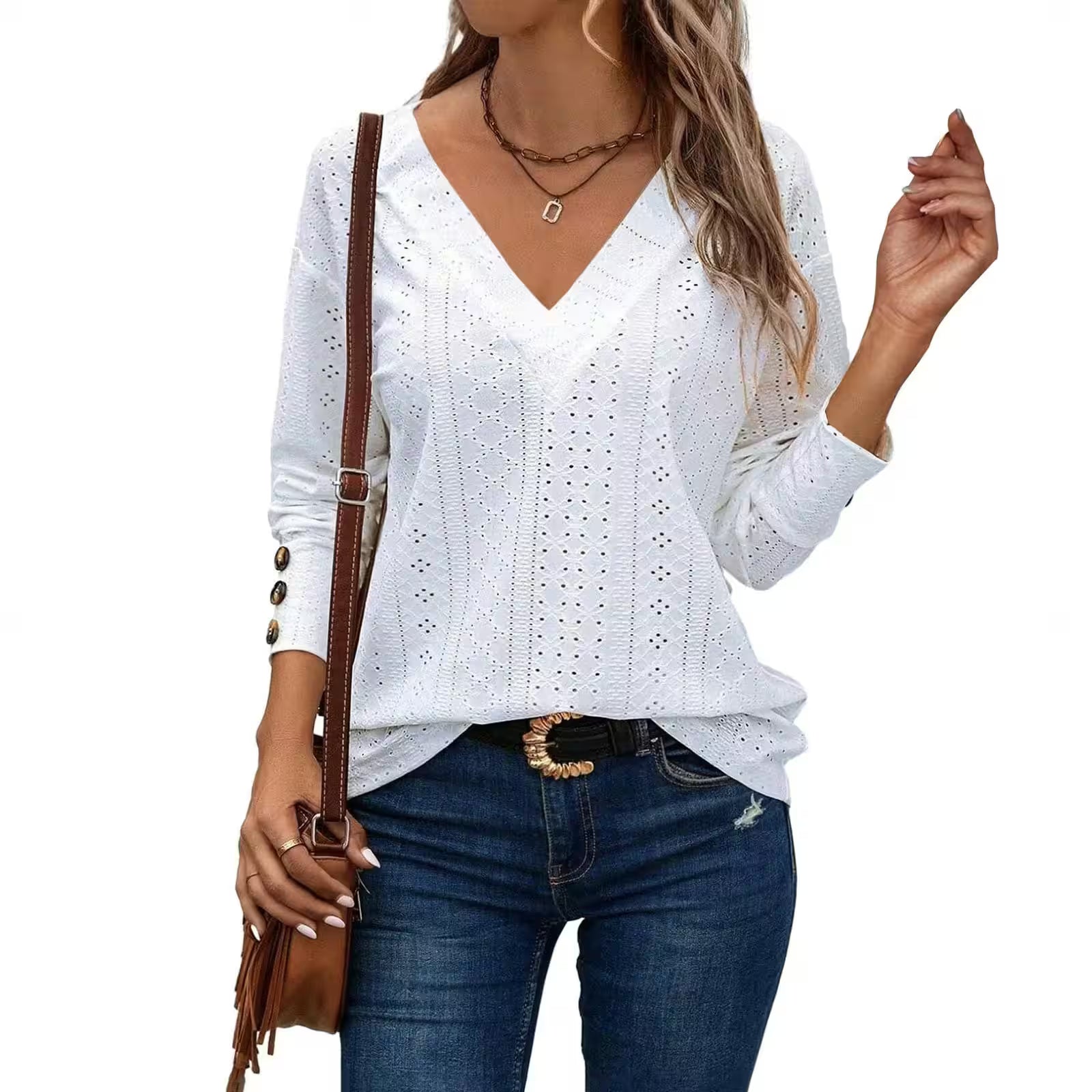 T Shirts Dressy Tunics Skinny Long Sleeve - Additional View 4