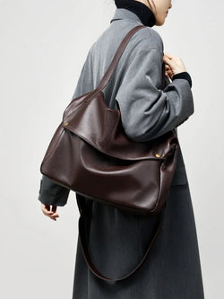 Bag arge capacity shoulder genuine leather
