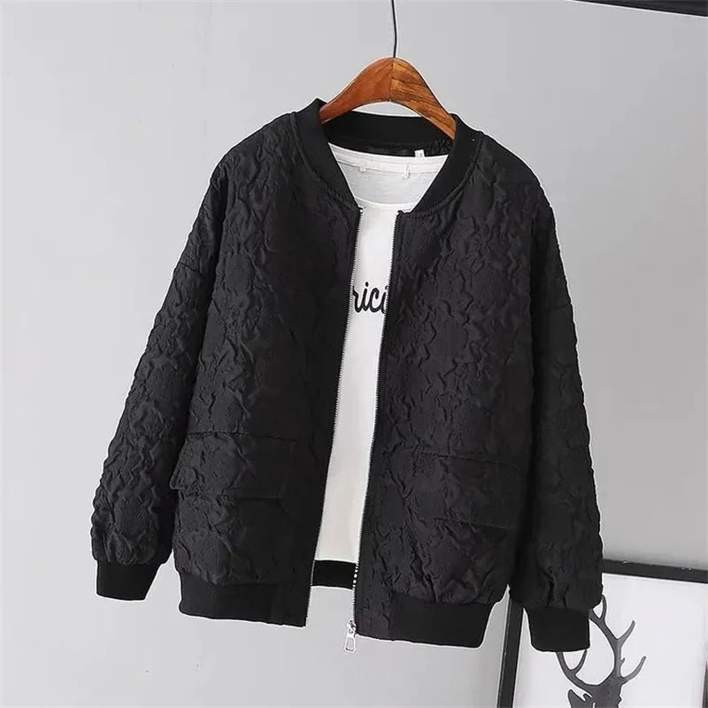 Casual White Jacket Top Female Cardigan Zipper