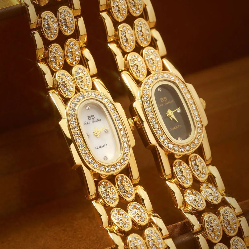 Watches  Luxury Diamond Quartz Gold Bracelet