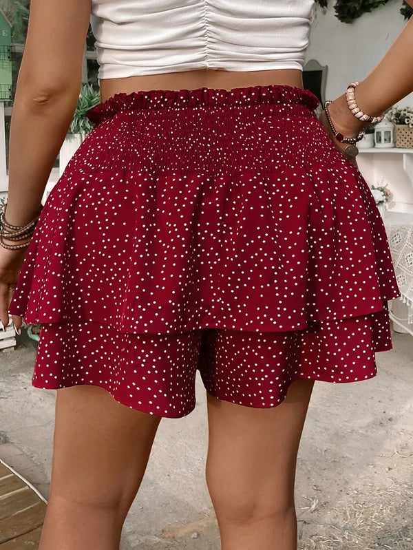 Plus Size 2025 Summer New Polka Dot Print