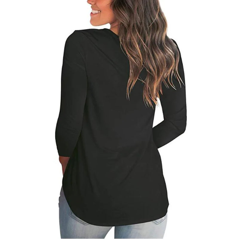 The New V-collar Long-Sleeved T-shirt