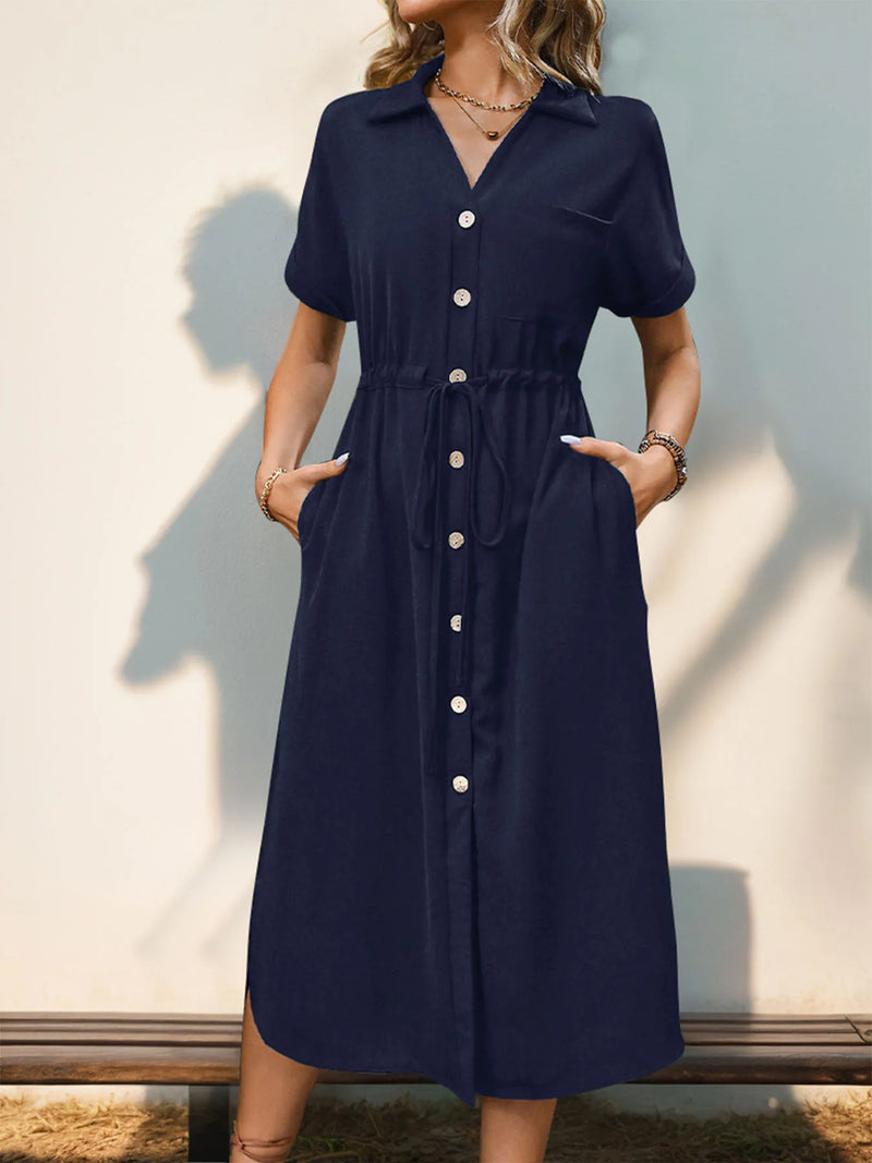 Fashion Commuter New Lapel Shirt Dress