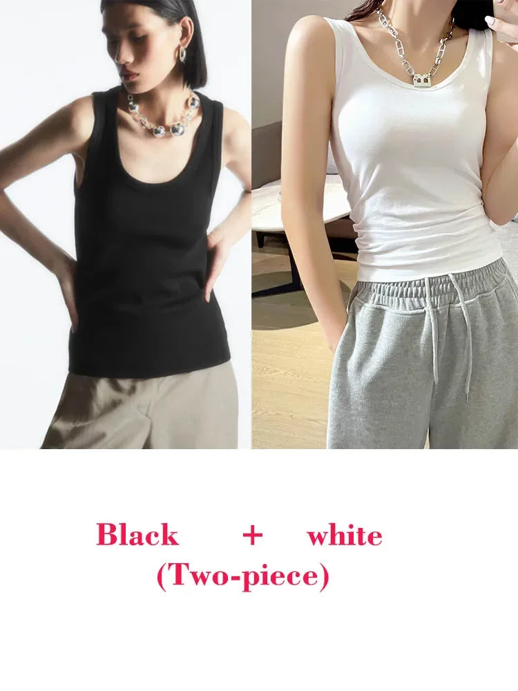 Tops Summer O Neck Tanks & Camis