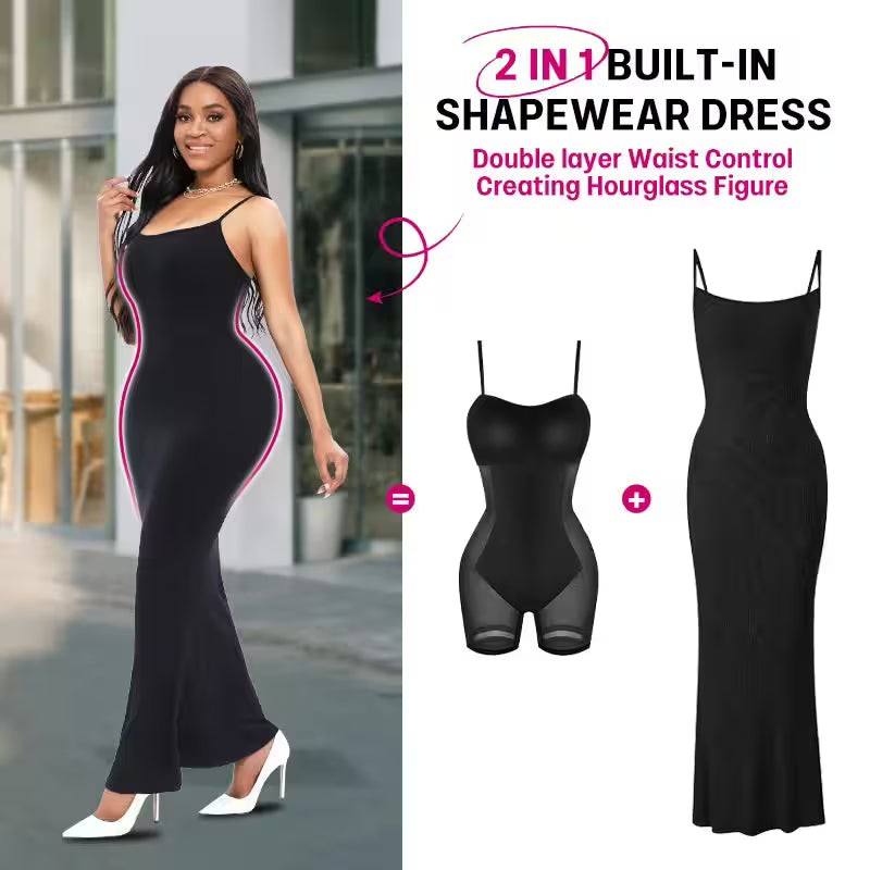 Sculpting Slip Dress with Built-In Shapewear