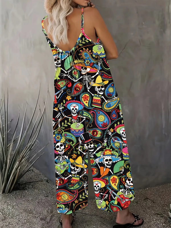Plus size new Gothic style casual  jumpsuit