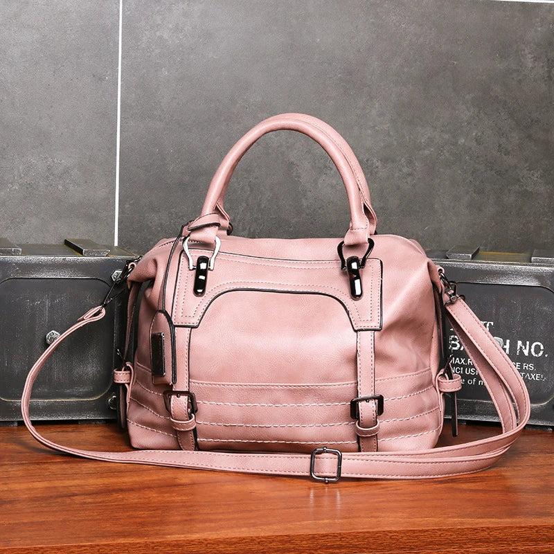 Leather Boston Shoulder Bags Luxury