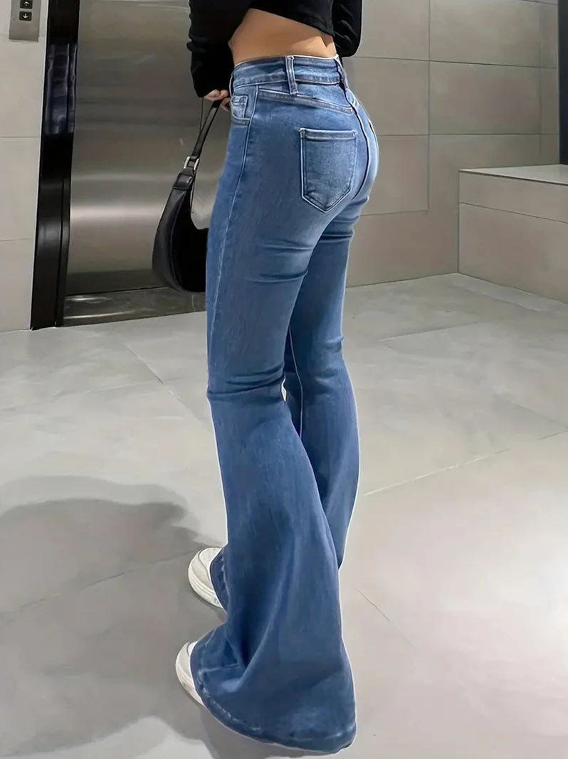 trendy high waist Slimming jeans - Additional View 2