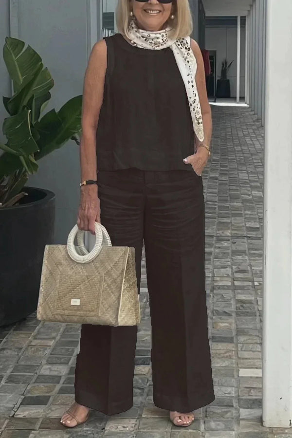 Plus-size casual fashion sleeveless loose