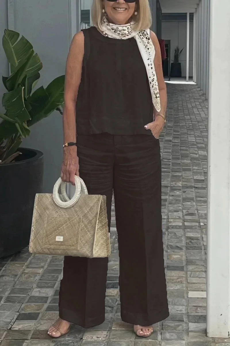 Plus-size casual fashion sleeveless loose