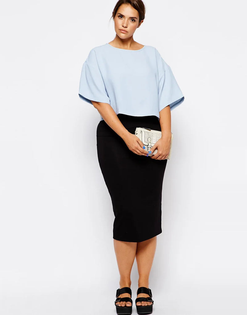 Plus Size Elegant Summer Spring Midi Skirt 6XL 7XL