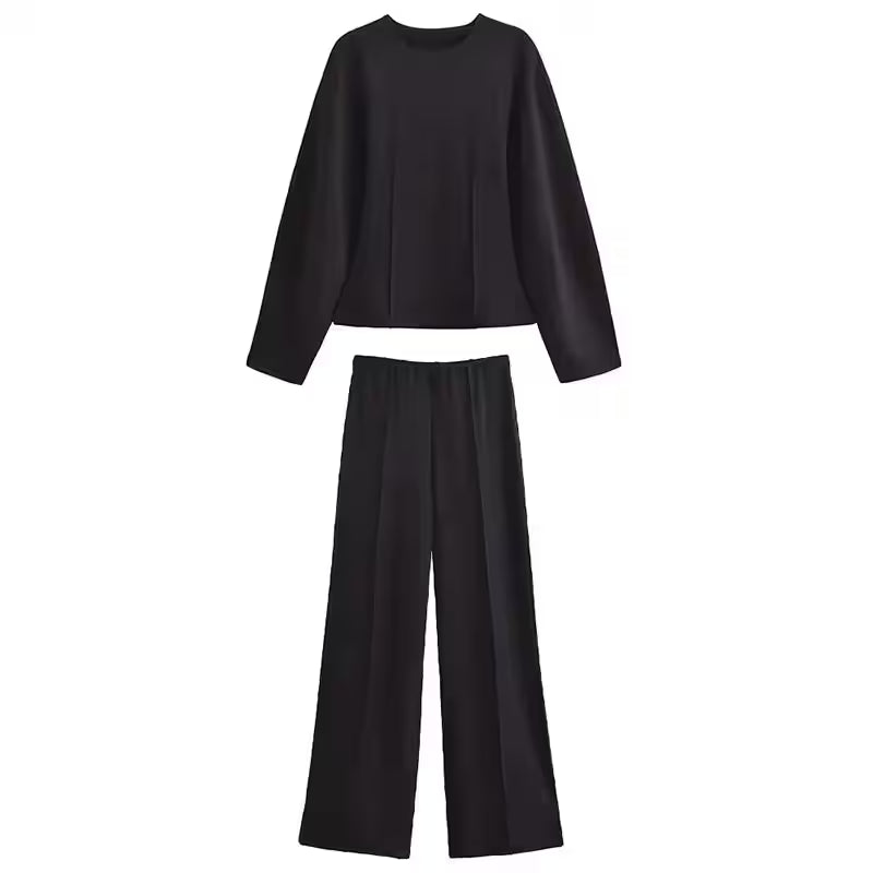Two Pieces Set Pant Sets Crop Long Sleeve - Additional View 8
