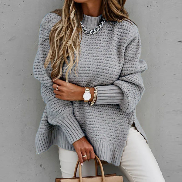 Casual Semi High Neck Simple