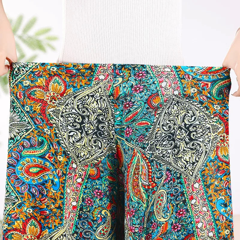 Plus Size Fashionable Flower Print Short Skirt Classic