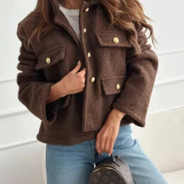 Coat Autumn and Winter Loose Short Woolen