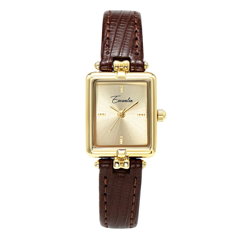 Watch Elegant Square Luxury Watch Belt Quartz