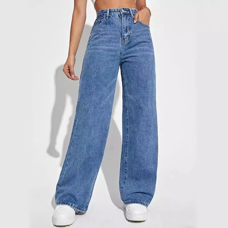 Leg straight jeans slimming all-match