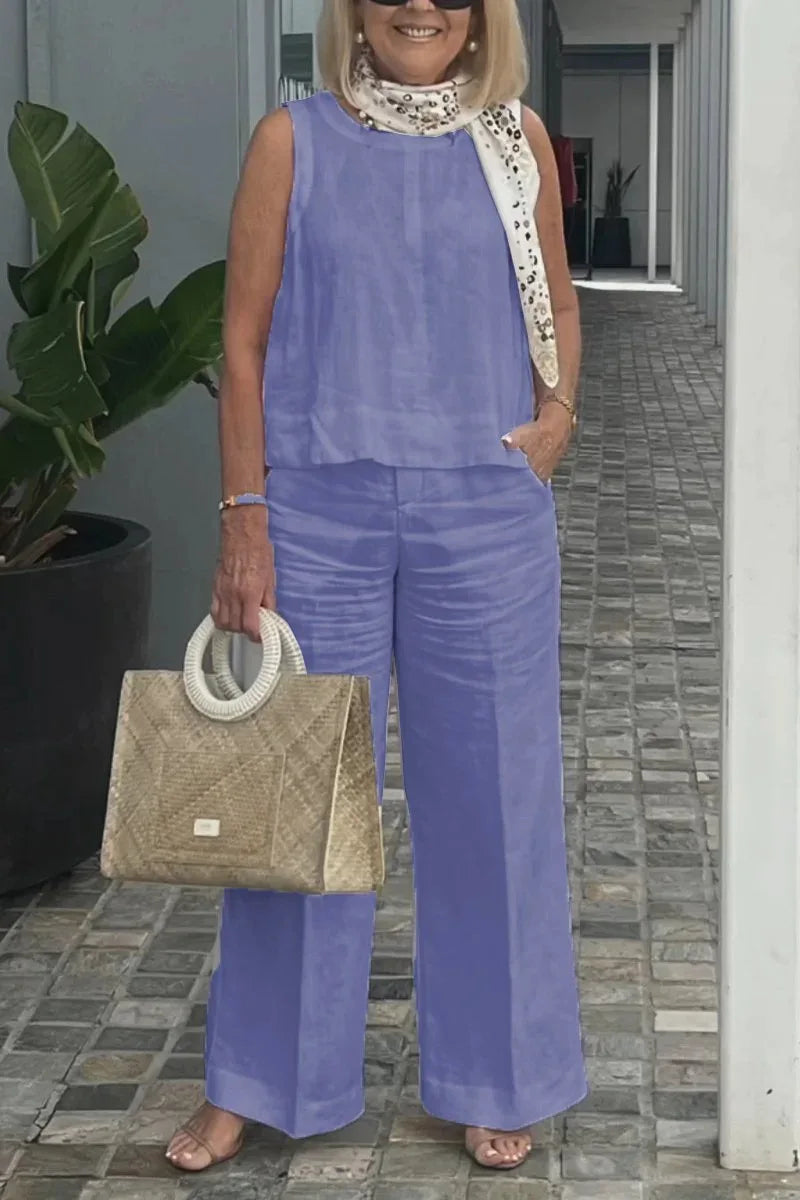 Plus-size casual fashion sleeveless loose