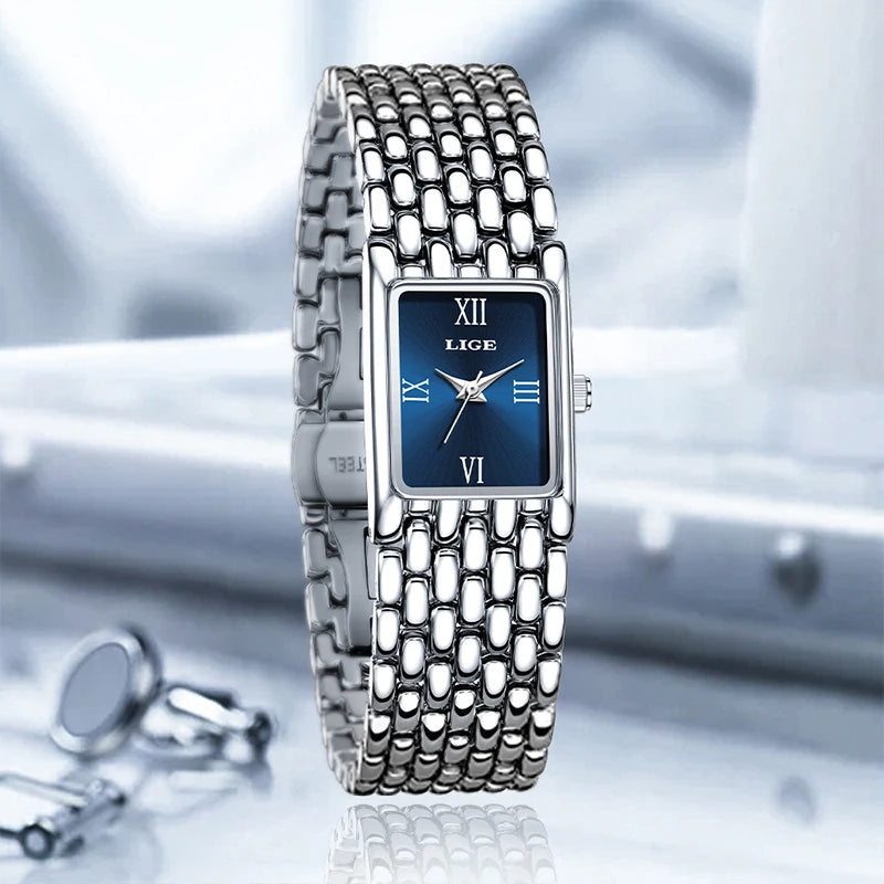 Watch quartz stainless steel strap luxury casual