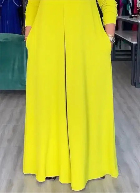 Loose Wide Leg Pockets Jumpsuits 2025